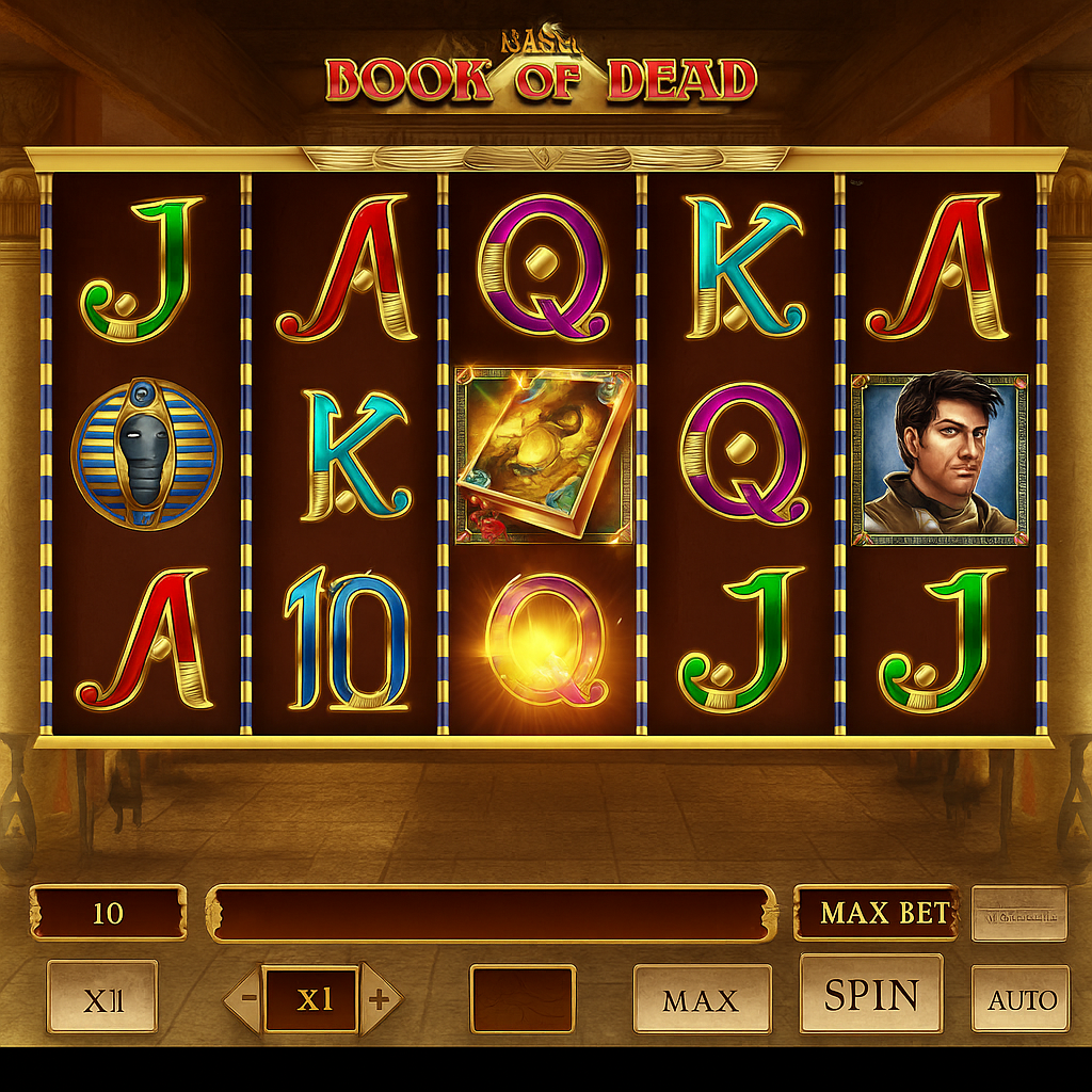 HugoBetz - Book of Dead Slot Game - Adventure Theme Casino Game