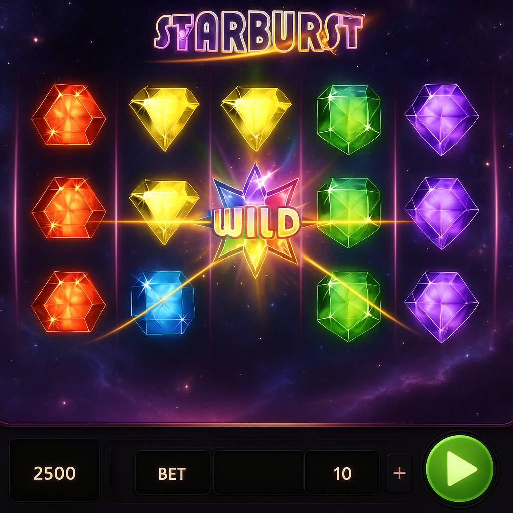 HugoBetz - Starburst Slot Game - NetEnt Casino Game
