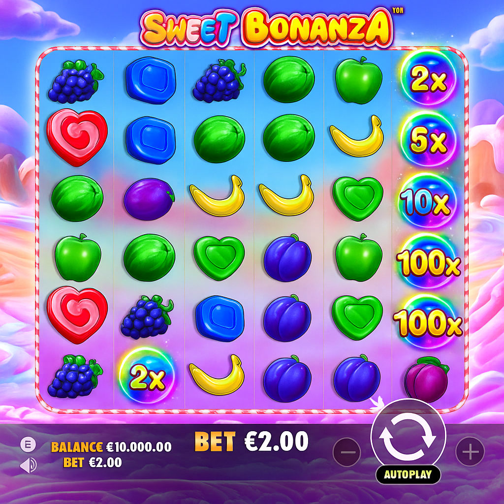 HugoBetz - Sweet Bonanza Slot Game - Pragmatic Play Casino Game